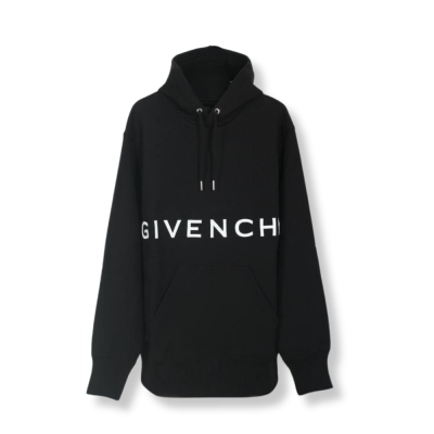 4G Embroidered Hoodie Black