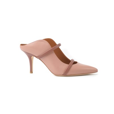 Maureen Mules Heel 7cm Leather Mauve/Deep Taupe