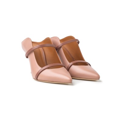 Maureen Mules Heel 7cm Leather Mauve/Deep Taupe