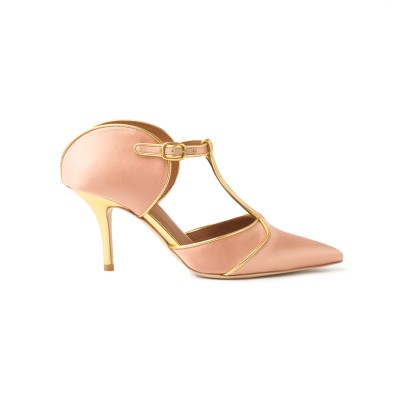 Imogen Heel 7cm Nude Gold Satin