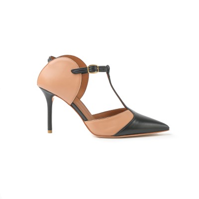 Imogen Heel 8.5cm Nude Black Leather