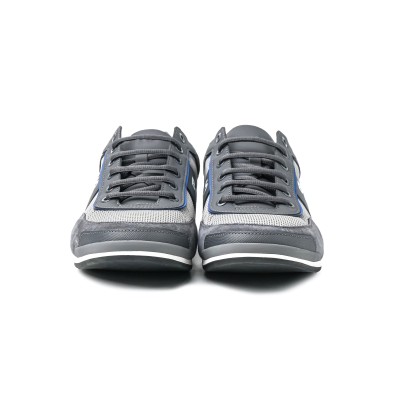 Saturn Low Top Sneakers in Open Grey/Grey with White Logo