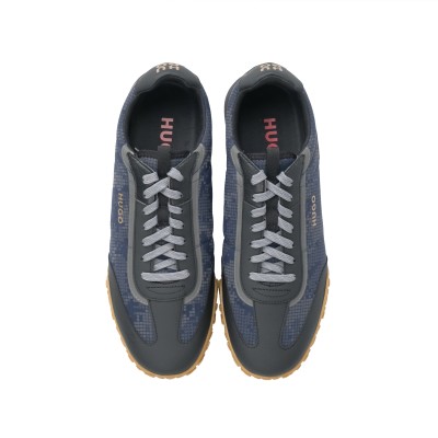 Sneakers Casey Open Blue With Logo