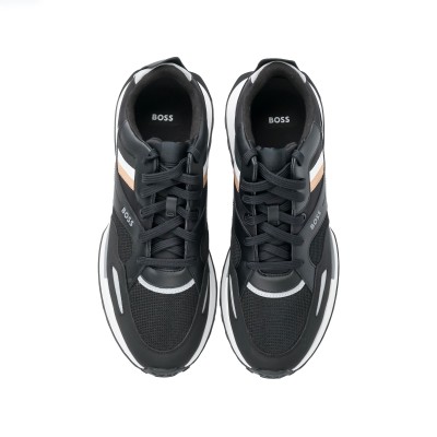 Sneakers Jonah Mix Trainers With Signature Stripe Black