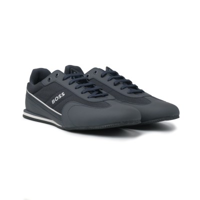 Rusham Low Top Sneakers Pume in Dark Blue Logo Silver