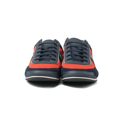 Saturn Low Top Sneakers in Open Red/Navy with White Logo