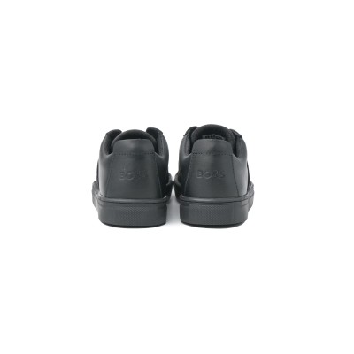 Kids Sneakers Black Logo Band White