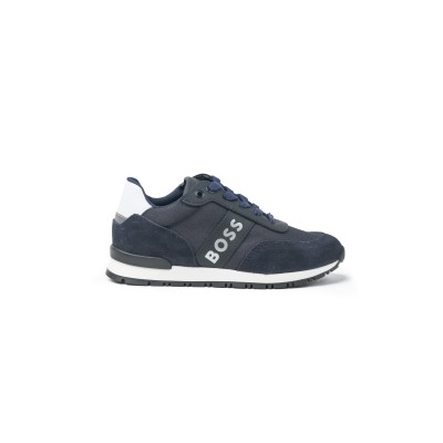 Kids Sneakers Lace Up Trainers Navy