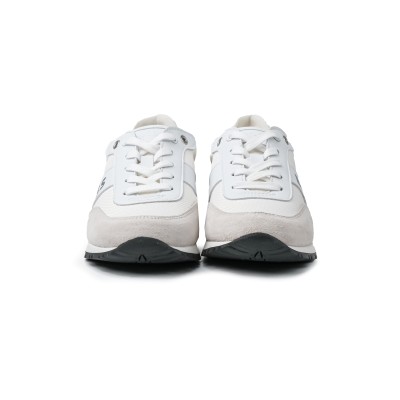 Kids Sneakers Trainers Mixed With Contrast Logo White Silver