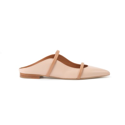 Maureen Flat Mules Almond Nude