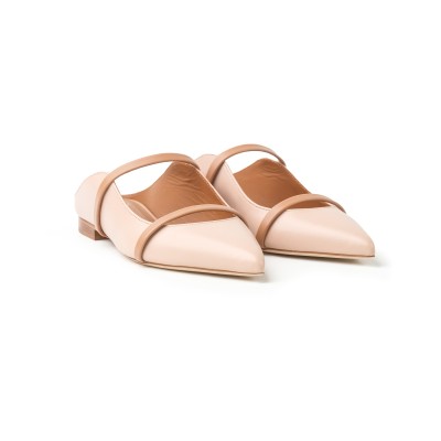 Maureen Flat Mules Almond Nude