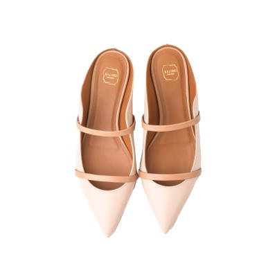 Maureen Flat Mules Almond Nude