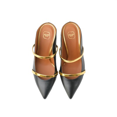 Maureen Heels 7cm Black Gold Leather