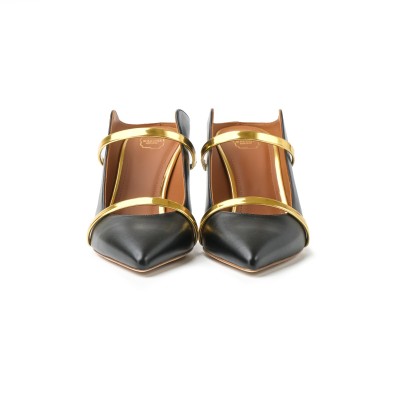 Maureen Heels 7cm Black Gold Leather