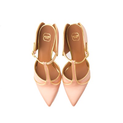 Imogen Heel 7cm Nude Gold Satin