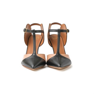 Imogen Heel 8.5cm Nude Black Leather