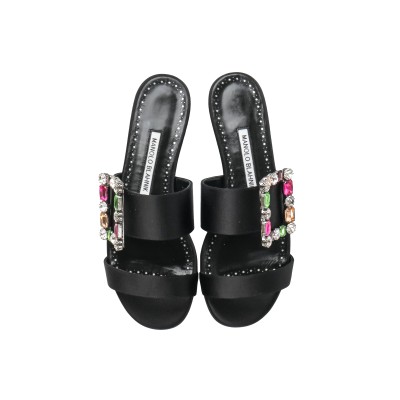 Verda Flat Sandal Black