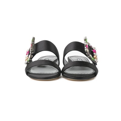 Verda Flat Sandal Black