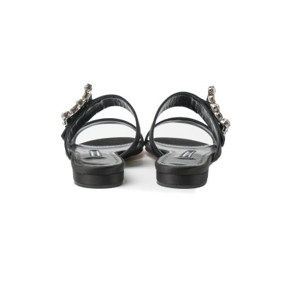 Verda Flat Sandal Black