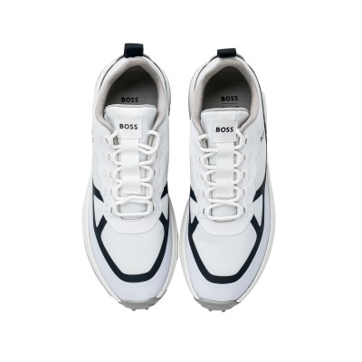 Cedric Low Top Sneakers In Natural White List Black Logo