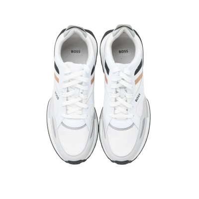 Sneakers Jonah Mix Trainers With Signature Stripe White