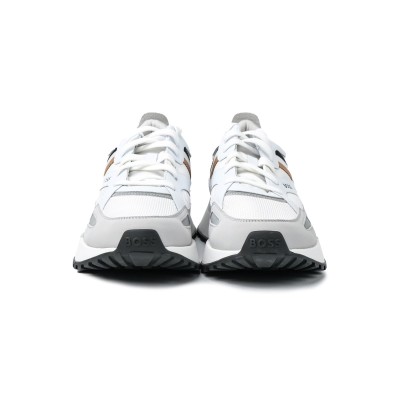 Sneakers Jonah Mix Trainers With Signature Stripe White