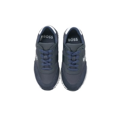 Kids Sneakers Lace Up Trainers Navy