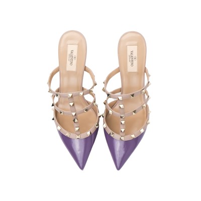 Mules Heel 5cm Violet Patent