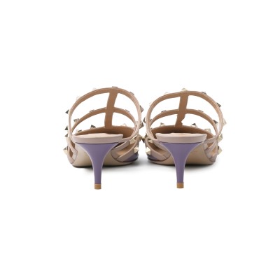 Mules Heel 5cm Violet Patent