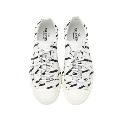 VLTN Times Giggies Low Top Fabric Sneakers White Black