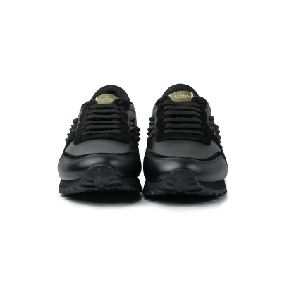 Rockstud Sneakers Leather Suede All Black