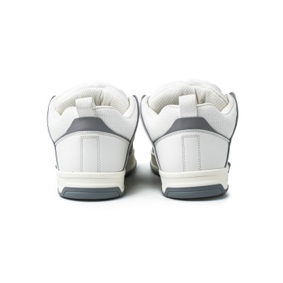 Open Skate Calfskin And Fabric Sneaker White Black