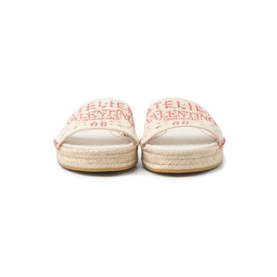 Atelier Espadrilles Slide Sandal White