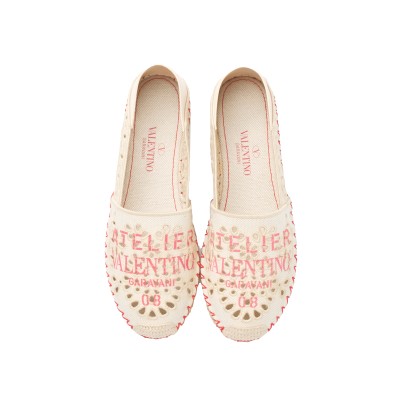 Atelier Logo Espadrilles White