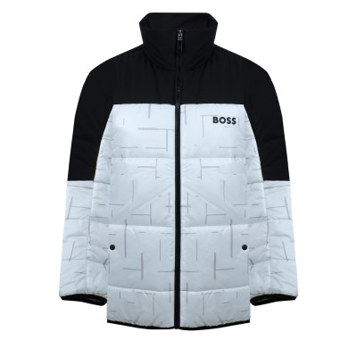 J_Hamar2 Reguler Fit Water Repellent Padded Jacket In Mixed White Black