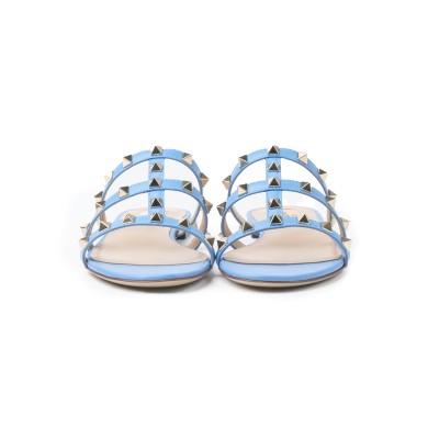 Strappy Flat Sandal Denim