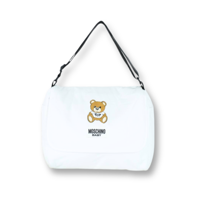 Teddy Toy Patch Baby Changing Bag White