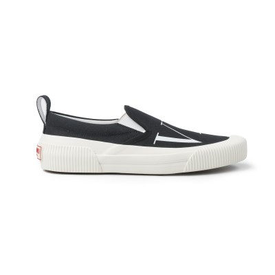 VLTN Fabric Slip On Black White