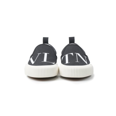 VLTN Fabric Slip On Black White