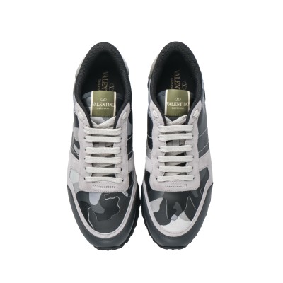 Sneakers Camouflage Mesh Fabric Grey Blue