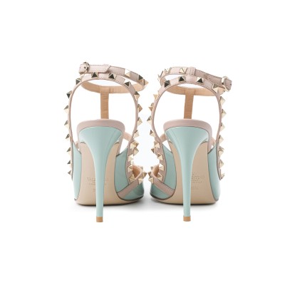 Rockstud Heels 10cm Morning Dew Patent