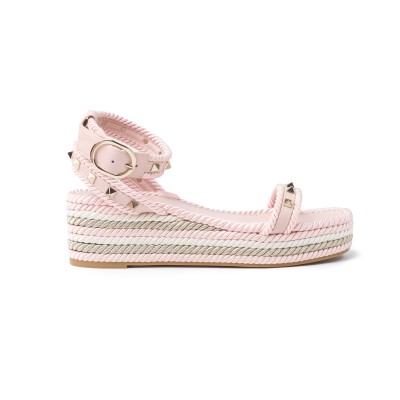 Rockstud Flatform Sandal 4.5cm Rose Quartz Multicolor