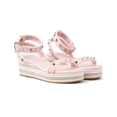 Rockstud Flatform Sandal 4.5cm Rose Quartz Multicolor