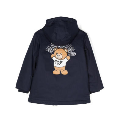 Kids Jacket Teddy Bear Logo Navy Blue