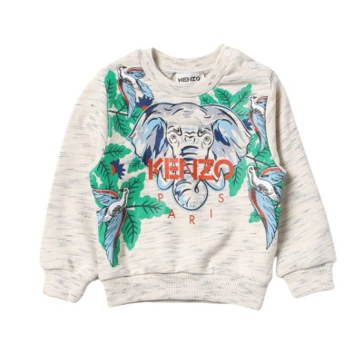 Kids Sweatshirt Elephant And Birds Off White Logo Red