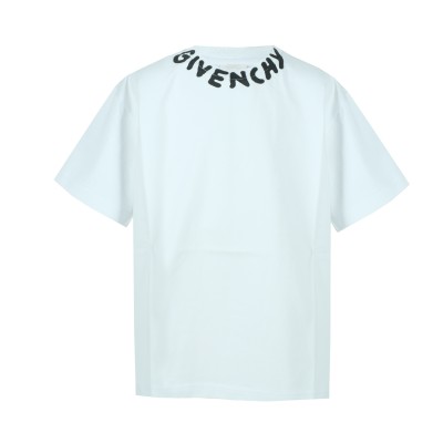 Kids Tshirt White Logo Collar Black