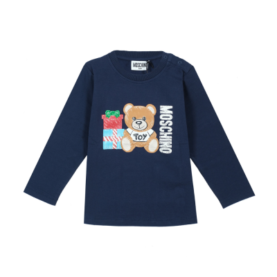 Kids Long Shirt Christmas Blue Navy