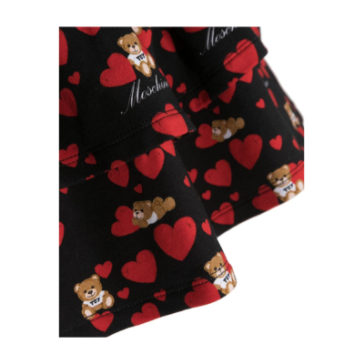 Baby 1Set Tshirt Longsleeve And Skirt Teddy Bear Heart Black Red