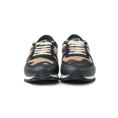 Sneakers Camouflage Mesh Fabric Fondant Black