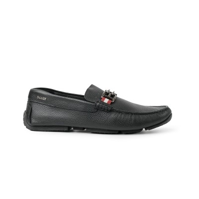 Parsal Loafers Black With List White Red